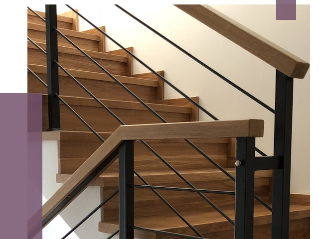 Обшивка металлической лестницы деревом в Балашихе от 4358 руб.