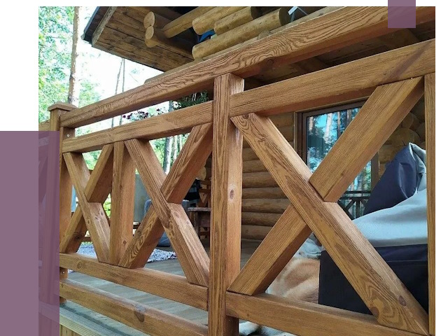 Деревянные перила под ключ в Балашихе от 7690 руб. 