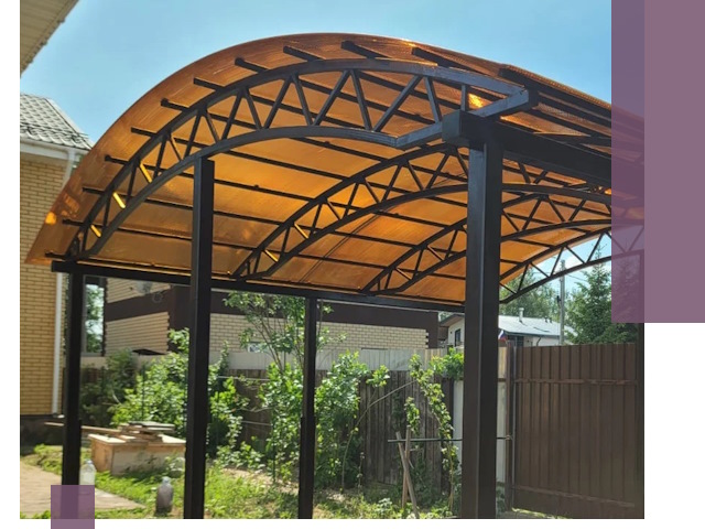 Изготовление навесов под ключ в Балашихе из качественных материалов