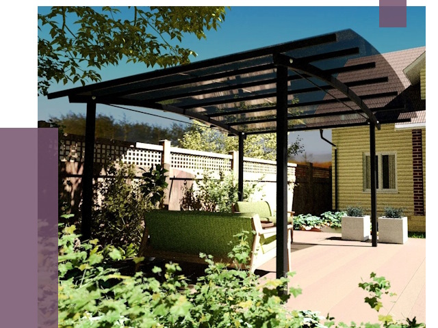 Навесы для террасы в Балашихе от 13073 руб. под ключ | ПРОЛЁТ-Блш