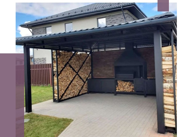 Навесы для барбекю в Балашихе от 12765 руб. под ключ | ПРОЛЁТ-Блш