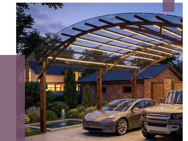 Металлические навесы в Балашихе от 12714 руб. под ключ — ПРОЛЁТ-Блш