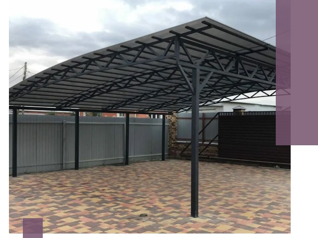 Металлические навесы под ключ в Балашихе — изготовление и монтаж