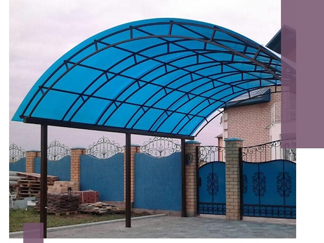 Арочные навесы под ключ в Балашихе — изготовление и монтаж