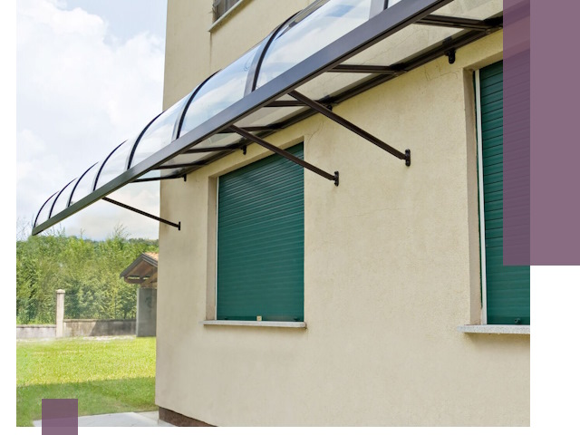 Козырьки над окнами в Балашихе — изготовление и монтаж по выгоде