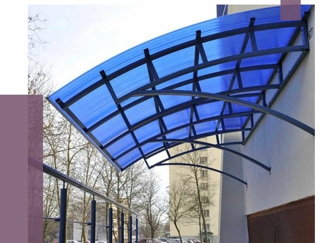 Козырьки из поликарбоната в Балашихе от 4306 руб. под ключ | ПРОЛЁТ-Блш