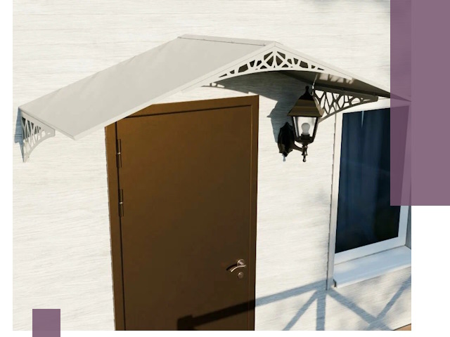 Металлические козырьки на входы и террасы в Балашихе