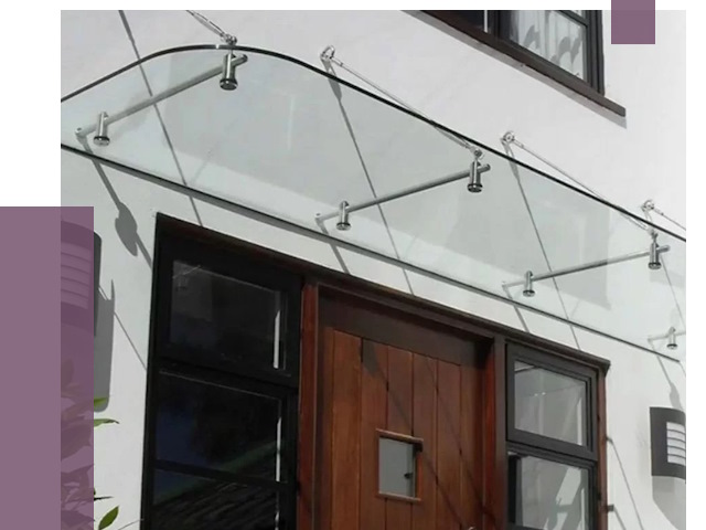 Стеклянные козырьки в Балашихе от 18968 руб. | ПРОЛЁТ-Блш