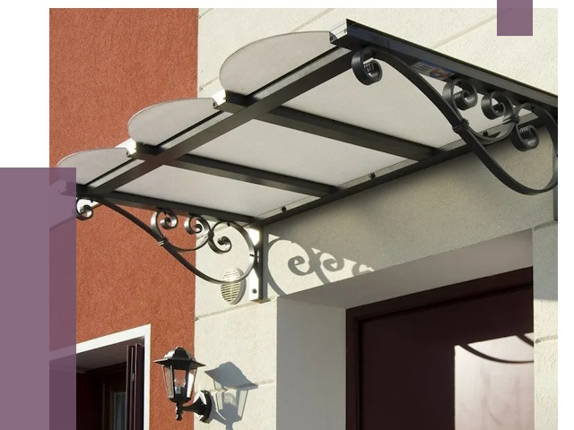 Односкатные козырьки в Балашихе от 8407 руб.  | ПРОЛЁТ-Блш