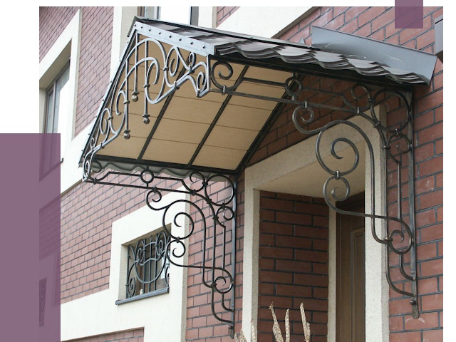 Двускатные козырьки в Балашихе под ключ от 12816 руб.