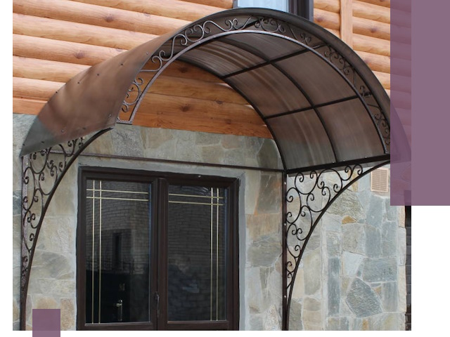 Арочные козырьки под ключ в Балашихе: изготовление и монтаж